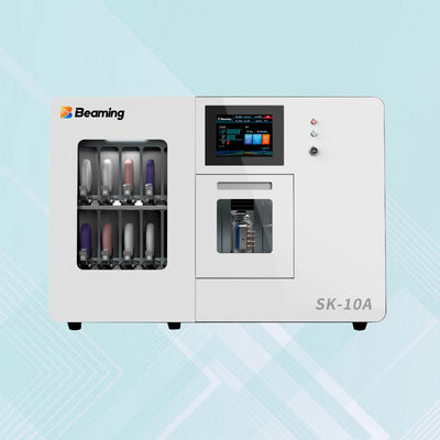 White Dental Lab Technician Equipment 10 Disc Capacity Robotic Loading Milling Machine Dental Laboratory