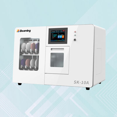 White Dental Lab Technician Equipment 10 Disc Capacity Robotic Loading Milling Machine Dental Laboratory