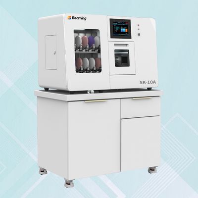 White Dental Lab Technician Equipment 10 Disc Capacity Robotic Loading Milling Machine Dental Laboratory