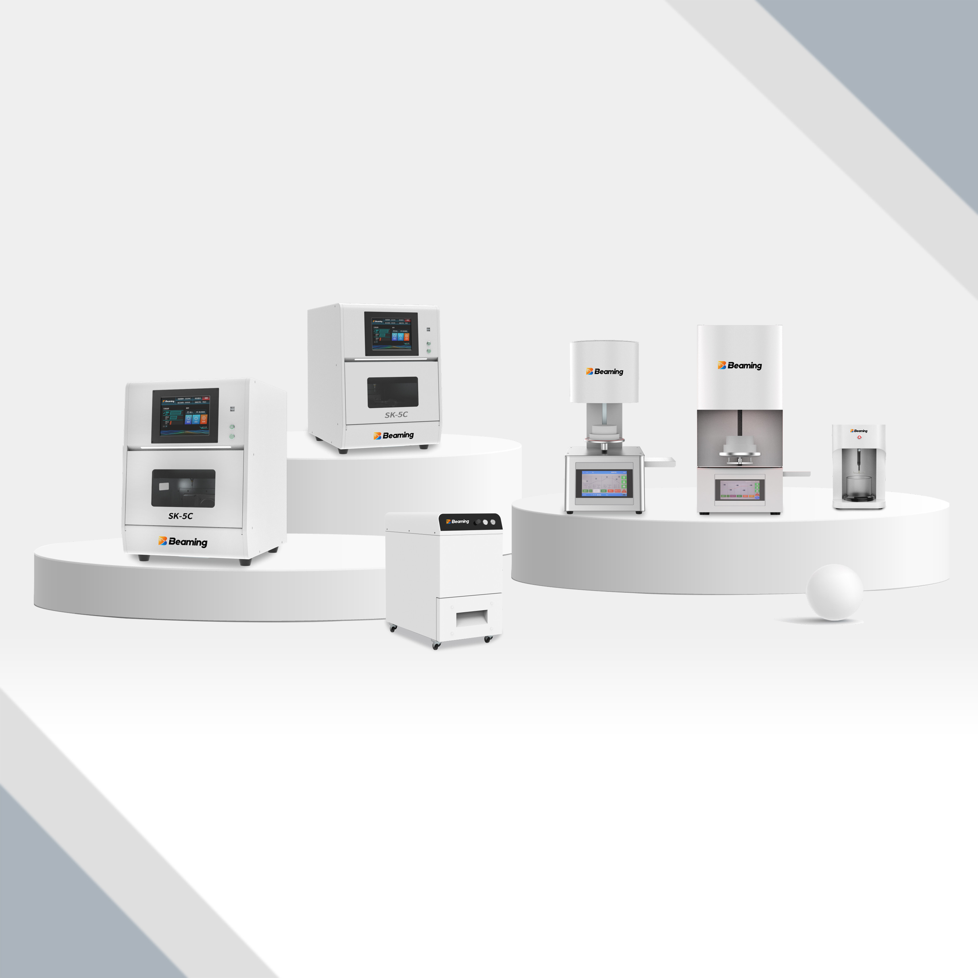 CAD CAM  Dental Solution 5 Axis Milling Dual Furnace Sintering Smart